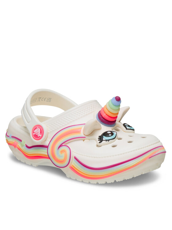 Crocs Crocs Шльопанці Toddler Crocs Iam Unicorn Lights Classic Clog 212508 Білий