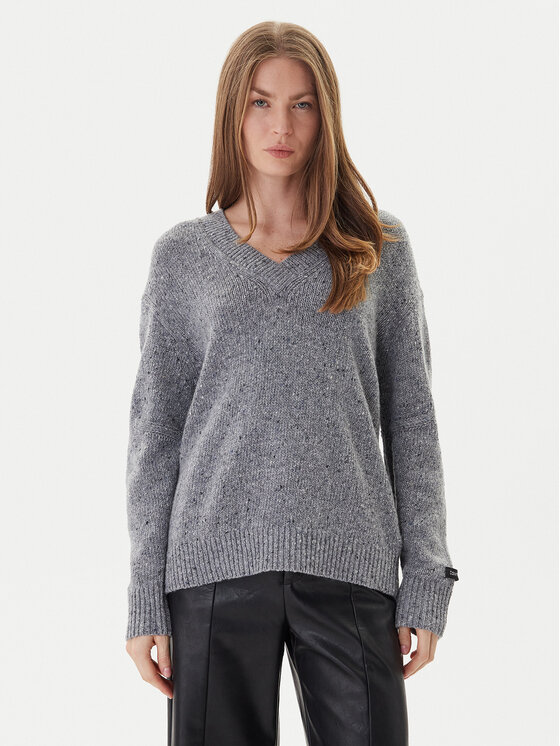 Calvin Klein Jeans Calvin Klein Jeans Pulover Chunky LV044D328G Gri Regular Fit