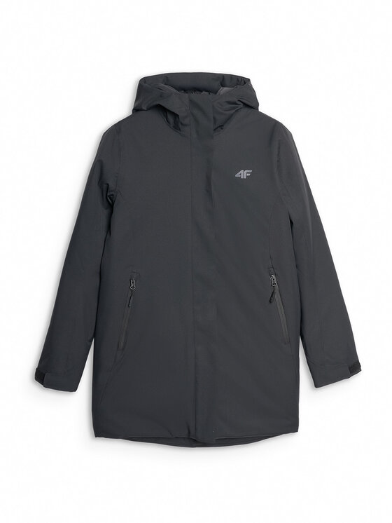 4F 4F Parka MIDSHOP TEXTILE Czarny Regular Fit