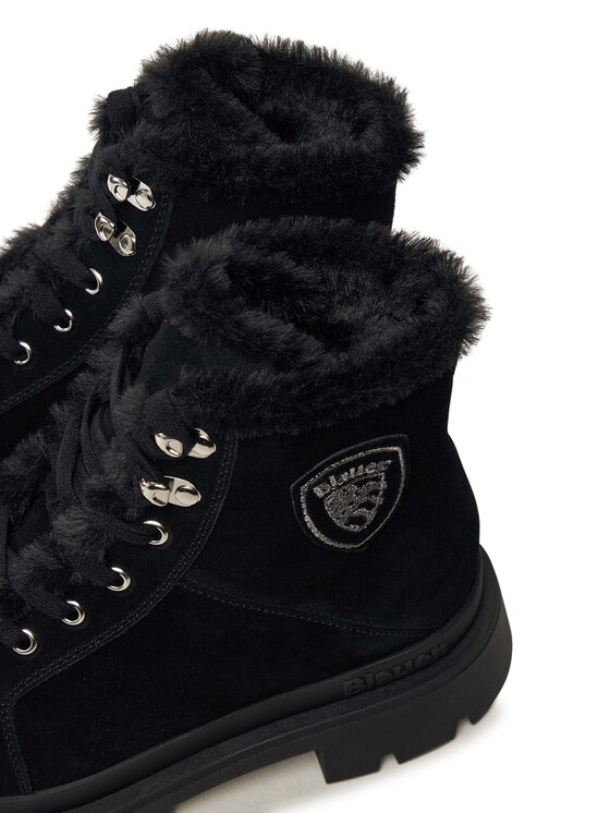 Blauer Blauer Schnürstiefeletten F4KIMMEL06 Schwarz