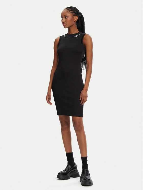 HUGO HUGO Hétköznapi ruha Naloita 50530443 Fekete Slim Fit