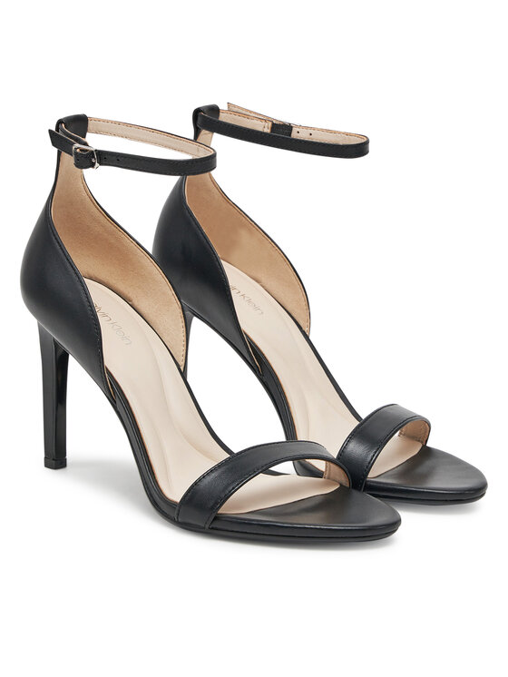 Calvin Klein Calvin Klein Sandali Heel Sandal 90 - Lth HW0HW02337 Črna