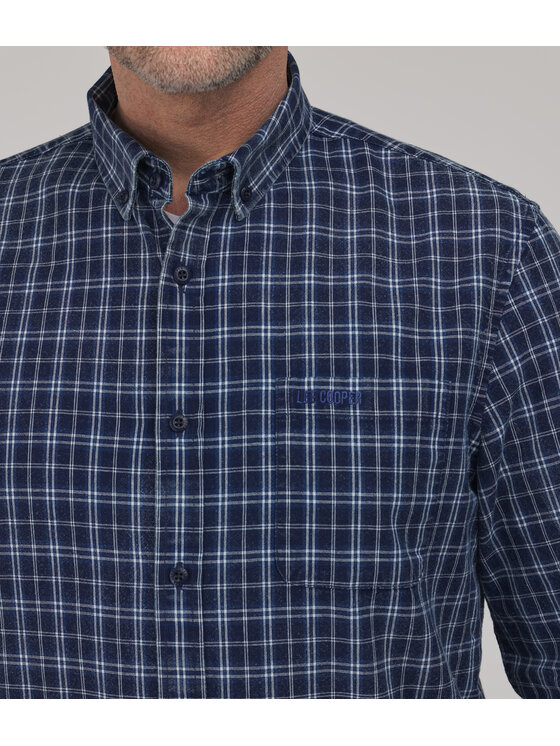 Lee Cooper Lee Cooper Koszula jeansowa LARS Granatowy Regular Fit