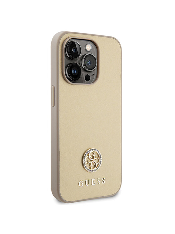 Guess Guess Etui na telefon iPhone 15 Pro Złoty
