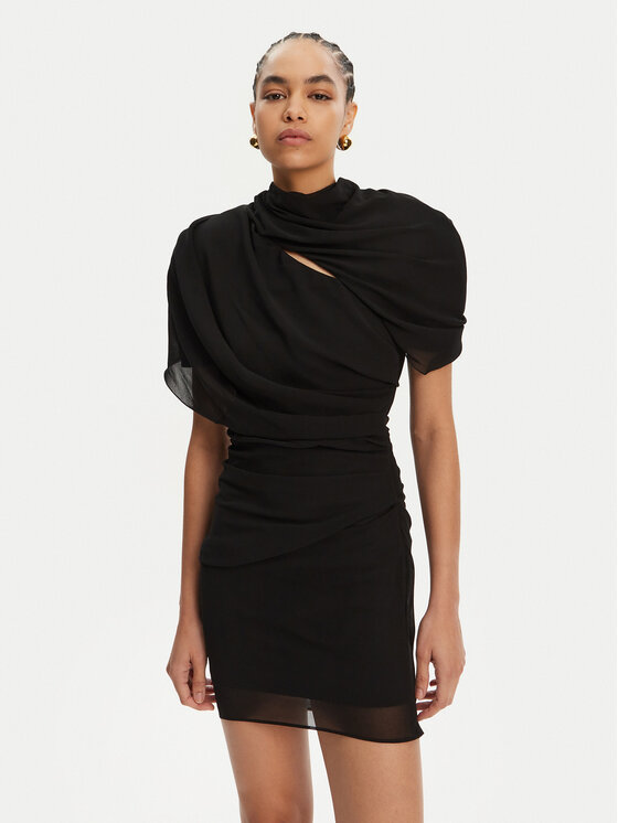 JACQUEMUS JACQUEMUS Koktejlové šaty 24H251DR130-1555 Černá Regular Fit