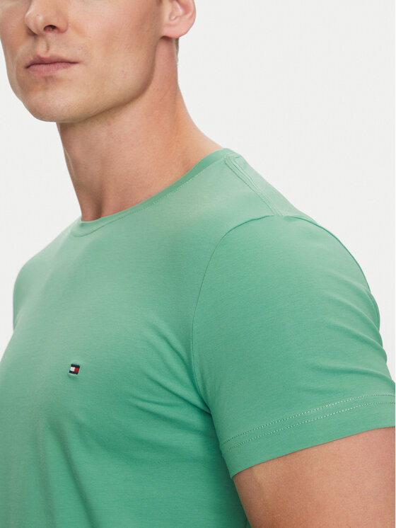Tommy Hilfiger Tommy Hilfiger Tričko MW0MW10800 Zelená Slim Fit