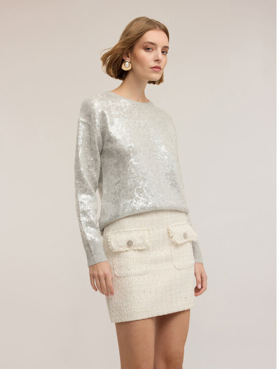 Motivi Motivi Maglione M539W003642N013 Argento Regular Fit