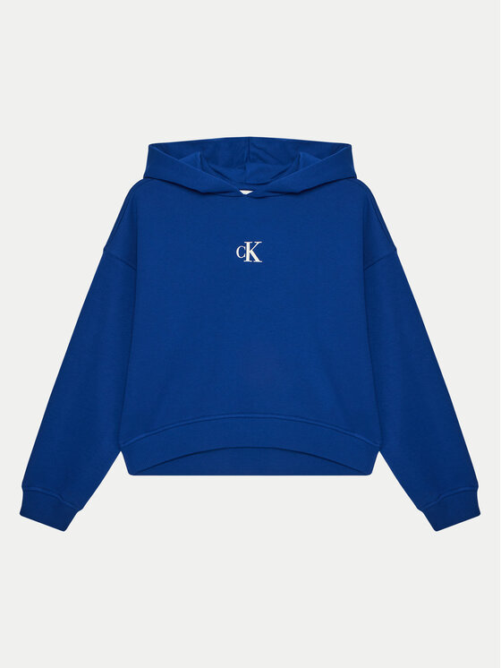 Calvin Klein Jeans Mikina IG0IG02755 Modrá Boxy Fit