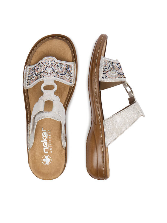 Rieker Rieker Pantoletten CEO-608K2-40 Silberfarben