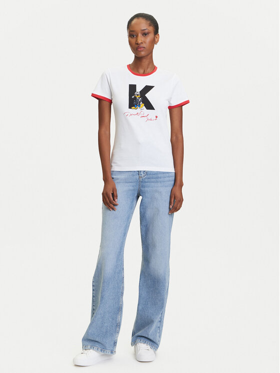 KARL LAGERFELD KARL LAGERFELD T-särk A3W17089 Valge Regular Fit