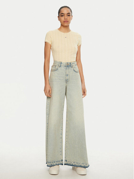 Tommy Jeans Tommy Jeans T-särk DW0DW19493 Kollane Slim Fit