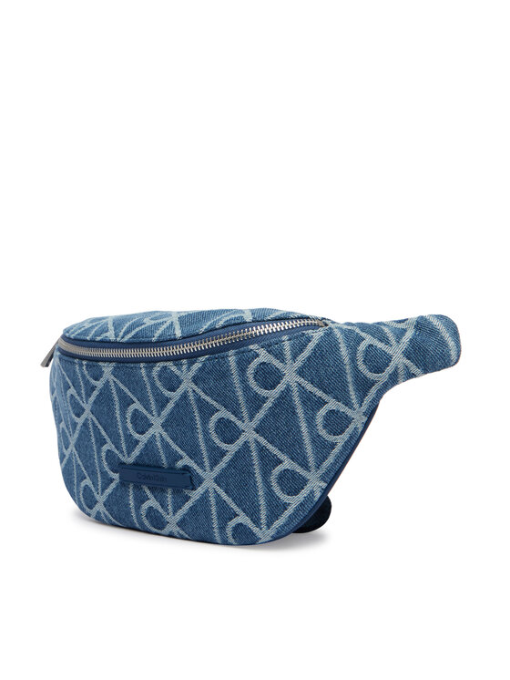 Calvin Klein Calvin Klein Ľadvinka Emblem Aop Denim Waistbag LV04D3430G Modrá