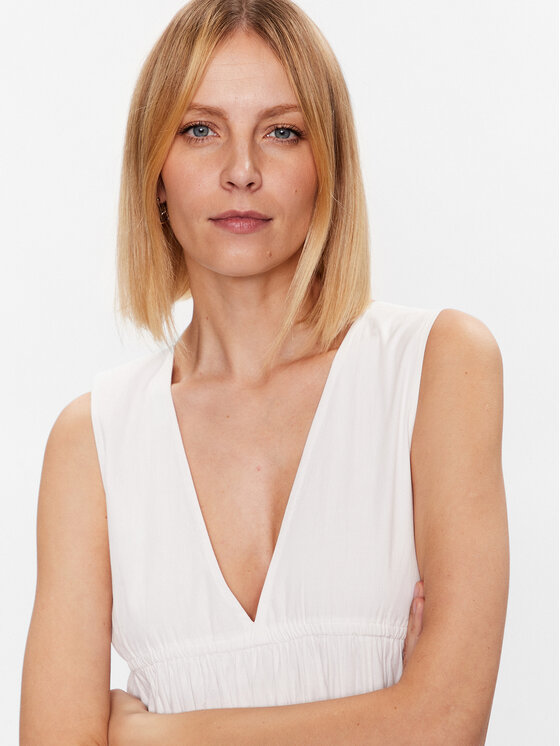 Seafolly Sukienka letnia Sunbreak 54878DR Biały Relaxed Fit Modivo.pl