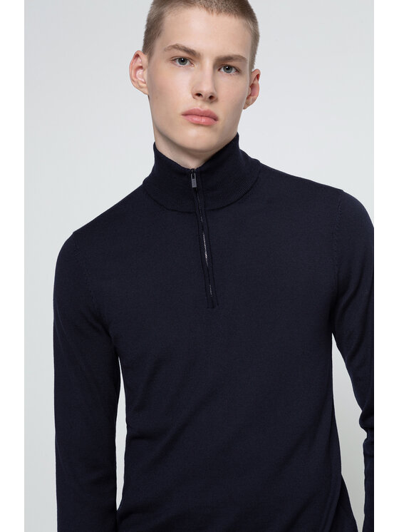 HUGO Hugo Maglione San Gottardo 2 50435691 Blu scuro Slim Fit