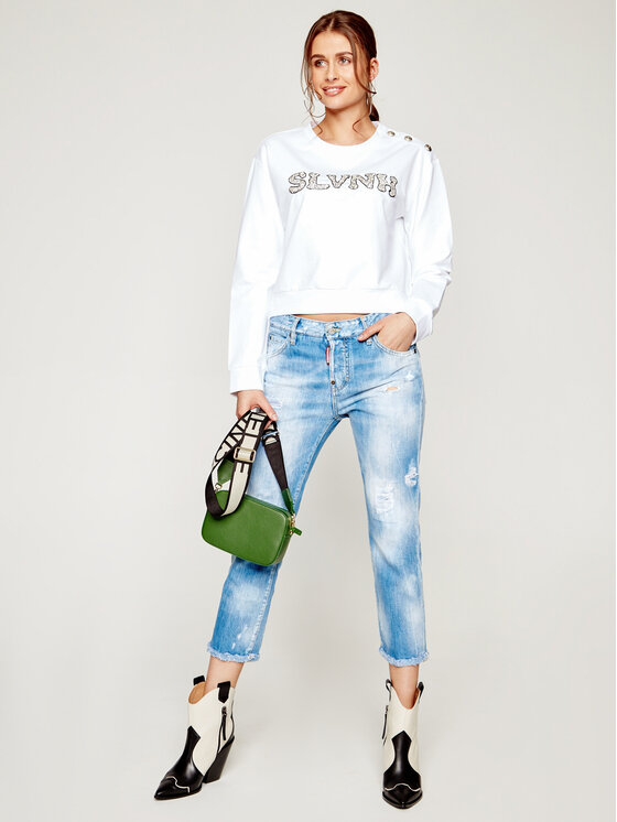 Silvian Heach Silvian Heach Sweatshirt Molop PGP20379FE Weiß Relaxed Fit