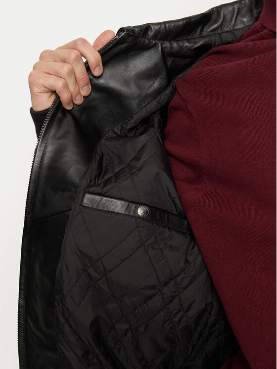 Schott NYC Schott NYC Ādas jaka LC5100RIB Melns Regular Fit