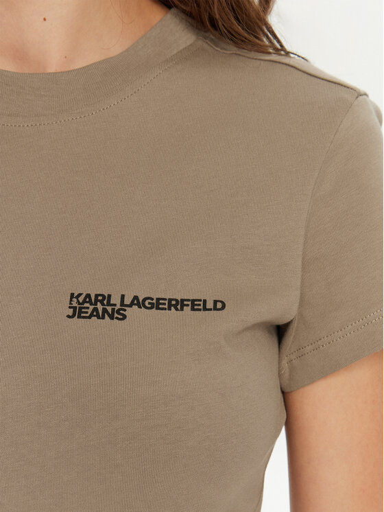 Karl Lagerfeld Jeans Karl Lagerfeld Jeans T-krekls A1W17004 Bēšs Slim Fit