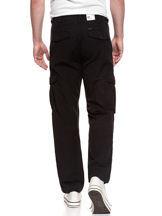 Lee Lee Pantaloni di tessuto FATIGUE PANT Nero Loose Fit