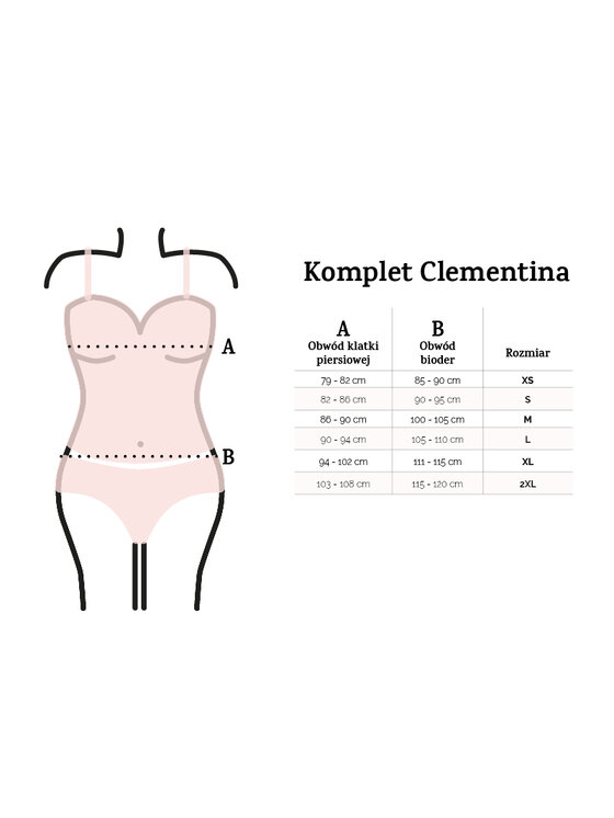 DKaren Lingerie DKaren Lingerie Komplet bielizny Clementina Czarny Classic Fit