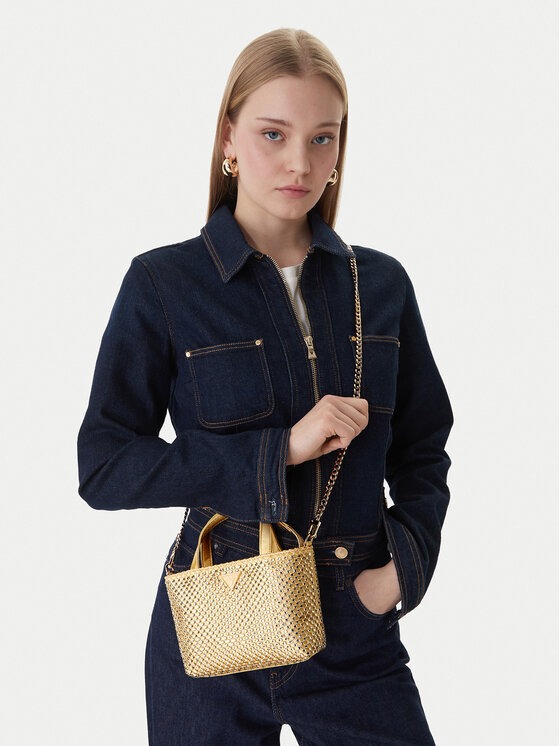 Guess Geantă Tasmin Mini HWRG99 31750 Auriu