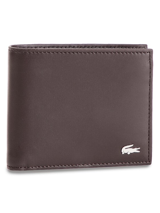 Lacoste Velika Moška Denarnica Large Billfold & Coin NH1112FG Rjava