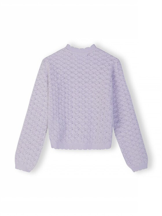 minoti minoti Sweter 30KNIT157 Fioletowy jasny Regular Fit