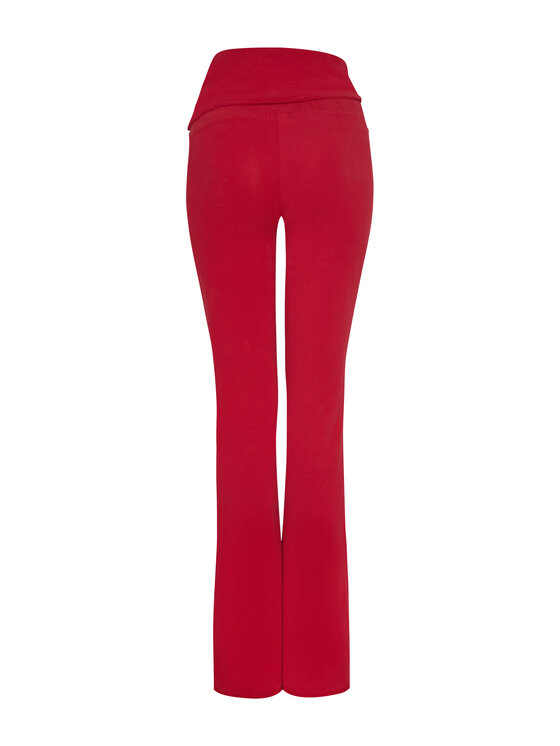 Style Republic Style Republic Legginsy Foldover Pants Czerwony Athletic Fit
