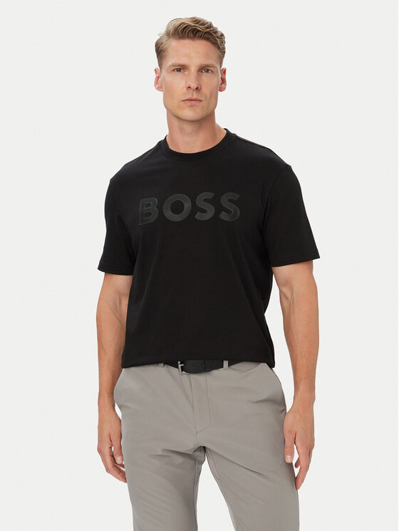 BOSS BOSS T-shirt Structure Logo 50566883 Nero Regular Fit