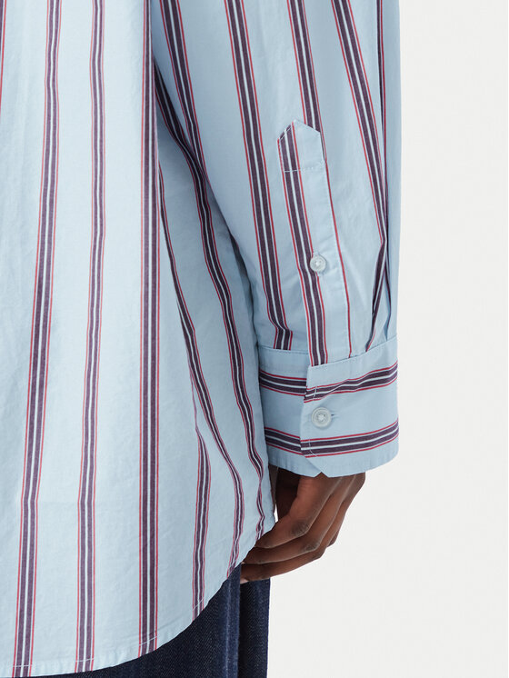 Tommy Jeans Tommy Jeans Koszula Essential DW0DW23340 Niebieski jasny Oversize