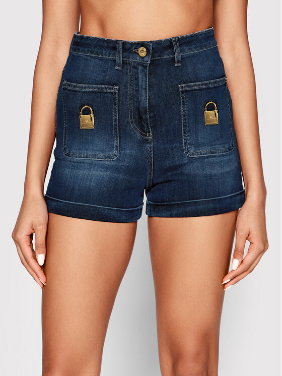 Elisabetta Franchi Elisabetta Franchi Szorty jeansowe HJ-12S-21E2-V320 Granatowy Slim Fit