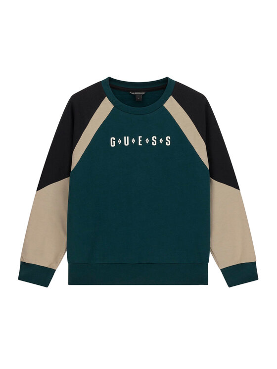 Guess Guess Μπλούζα L6BQ02 K5917 Σκούρο πράσινο Oversize