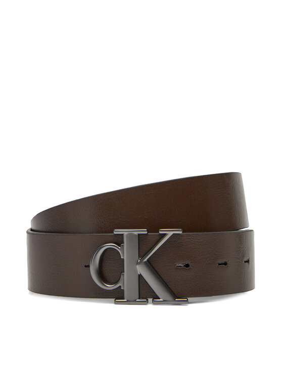 Calvin Klein Jeans Calvin Klein Jeans Ζώνη Ανδρική Monogram Plaque Buckle 35Mm Adj/Rev LV04G7026G Μαύρο