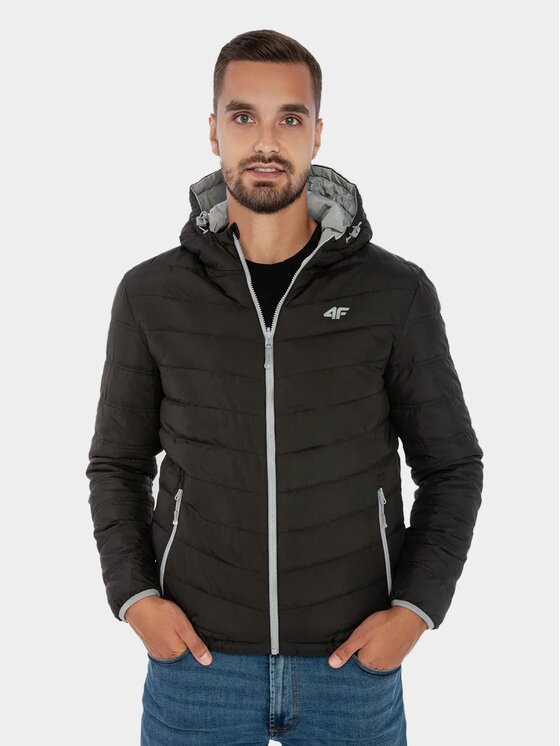4F 4F Giubbotto piumino 4FWAW23TDJAM434-27M Grigio Regular Fit