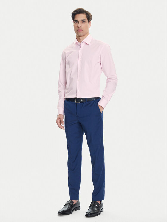 BOSS BOSS Košile H-Hank 50469345 Růžová Slim Fit