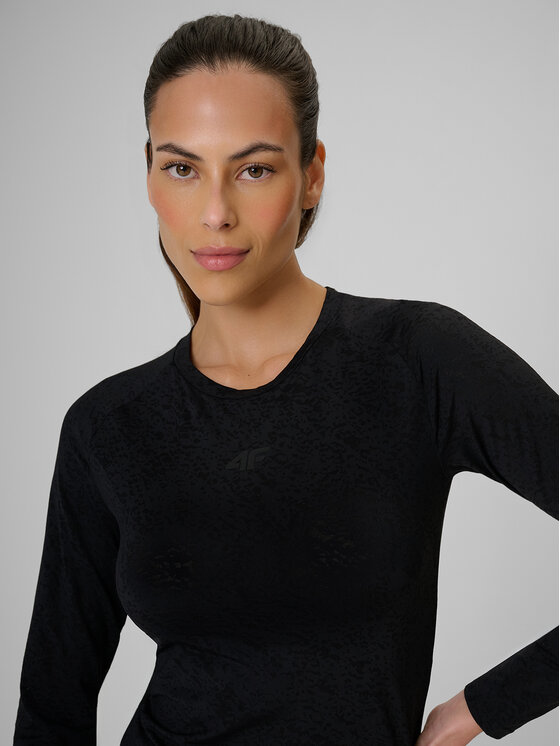 4F 4F Koszulka techniczna ACTIVE BY NATURE Czarny Slim Fit
