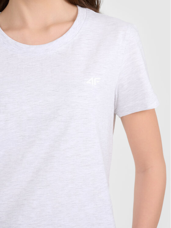 4F 4F T-Shirt 4FWMM00TTSHF3308-27M Szary jasny Active Fit