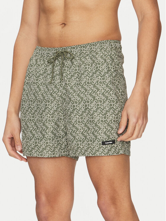 Badeshorts Calvin Klein Swimwear, Größe L Grün KM0KM01120