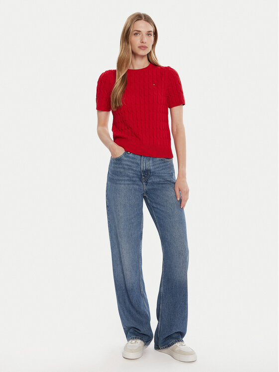 Tommy Hilfiger Tommy Hilfiger Pullover WW0WW45656 Rot Regular Fit