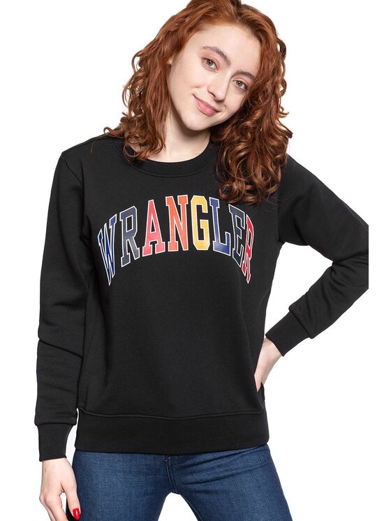 Wrangler Wrangler Felpa REGULAR SWEAT Nero Regular Fit