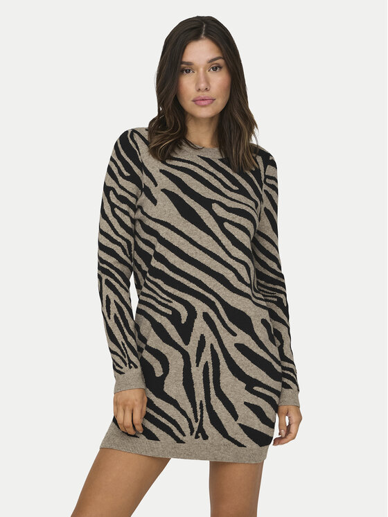 ONLY ONLY Vestito di maglia Jenni 15321988 Marrone Regular Fit