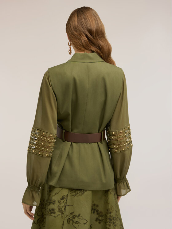 Motivi Motivi Giacca di transizione L003Q000064N035 Verde Regular Fit