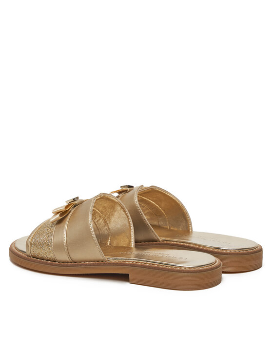 Tommy Hilfiger Tommy Hilfiger Klapki Sandal T4A2-33942-0572 S Złoty