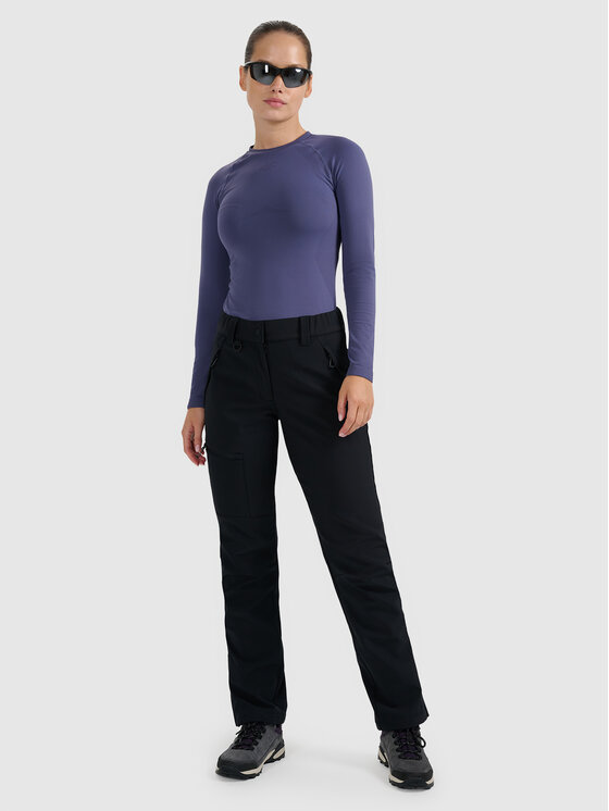 4F 4F Spodnie outdoor HALNY Czarny Regular Fit