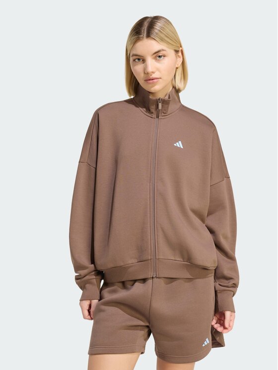 adidas adidas Bluza 3 STRIPES STUDIO Brązowy Loose Fit