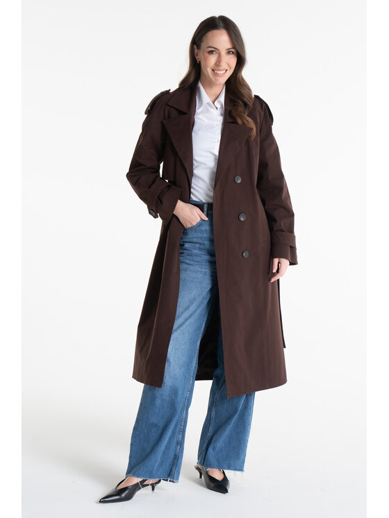 Salme Salme Prechodný kabát Amanda 2.0 Hnedá Regular Fit