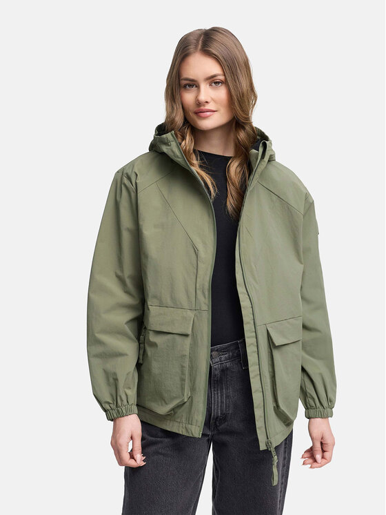 Navahoo Navahoo Kurtka przejściowa Donnerwetter Zielony Regular Fit