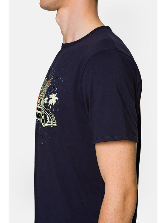 Lancerto Lancerto T-Shirt Arlo TS073221000021 Granatowy Regular Fit