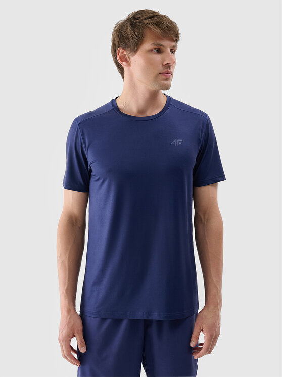 4F 4F Koszulka techniczna BASIC+ Granatowy Regular Fit