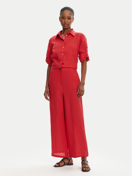 Marella Marella Culottes nohavice Silvana 2515131022 Červená Regular Fit