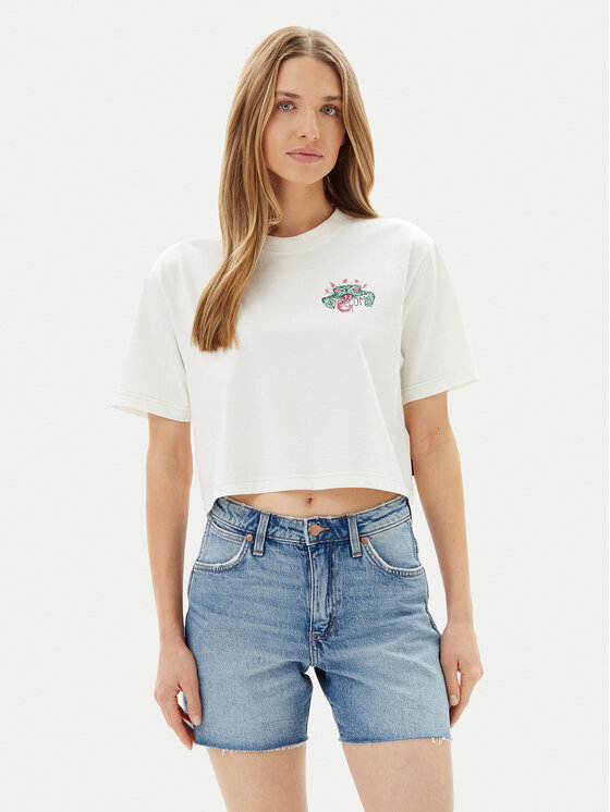 Volcom Volcom Póló Alix 1 B3512505 Fehér Boxy Fit